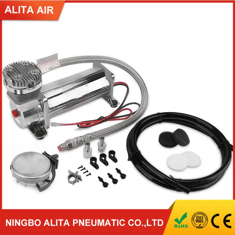 444c Stealth Black Air Ride Bag Suspension Compressor Outperforms